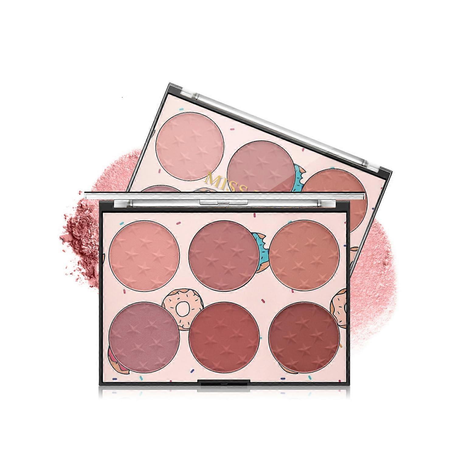 Blush Palette 6 Color Matte Face Contour Set with LongLasting Smooth Texture for Sculpting