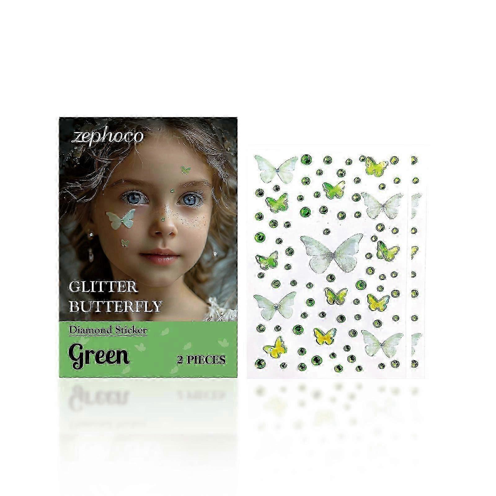 Flash Butterfly Diamond Sticker (Green)