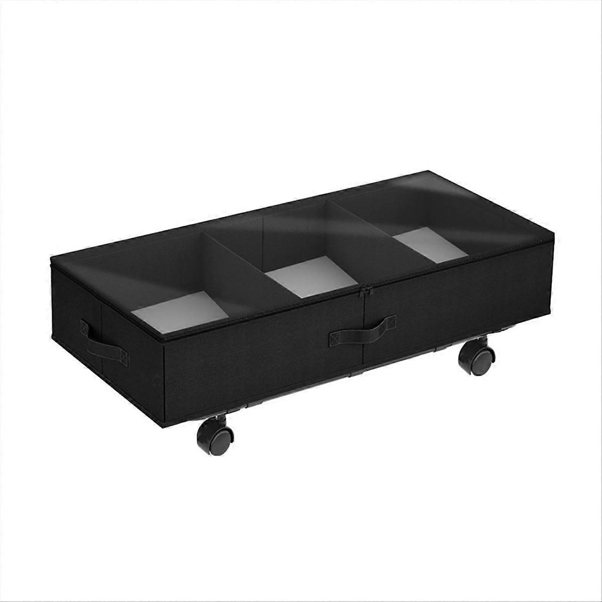 Under-Bed Locker Storage Box with Wheels Bed Bottom Storage Box