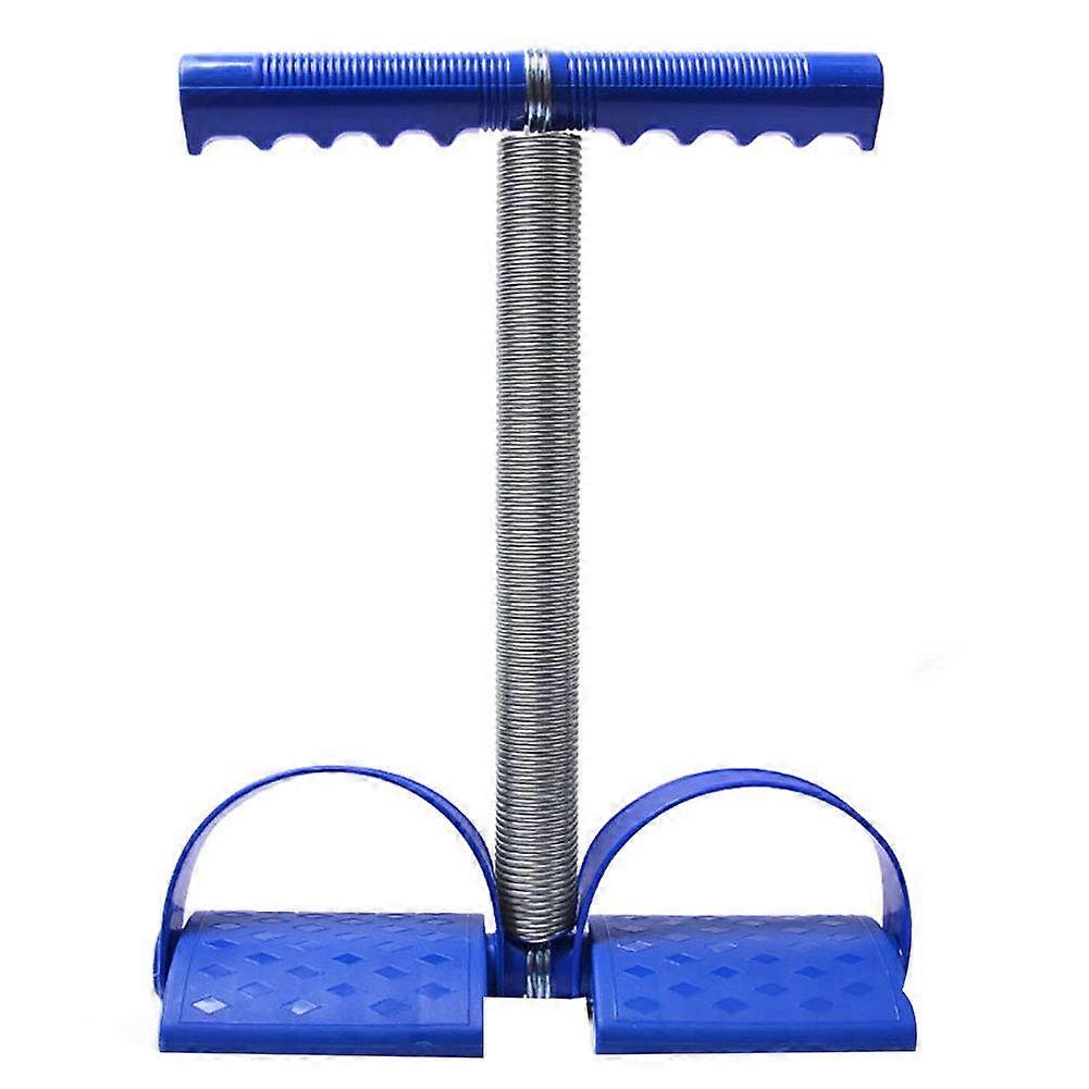 Tension Rope Elastic SitUp Pull Rope with Foot Pedal for Abdominal Workout, Blue Single Spring