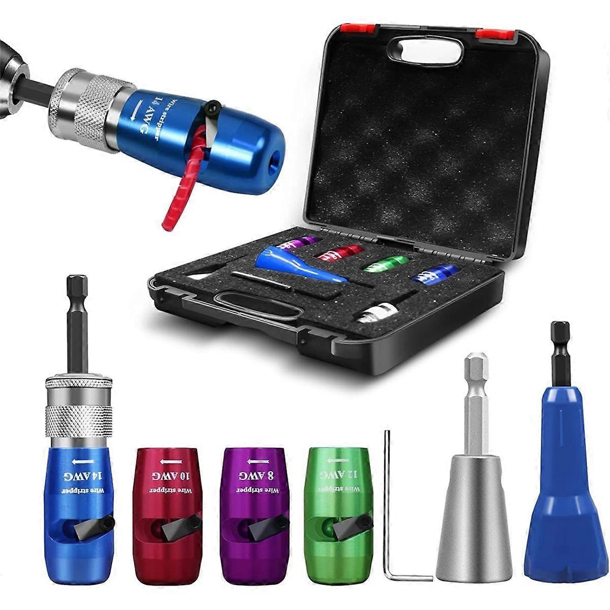 Wire Twister & Stripper Tool for Drill Electrician Wire Stripping and Twisting Tool, Improve Work E