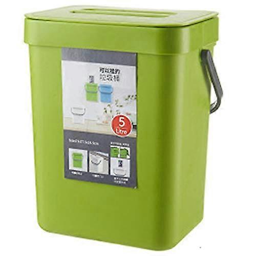 5L Kitchen Trash Bin Hanging Cabinet Waste Can Wall Mounted Bathroom Garbage Bin Space Saving