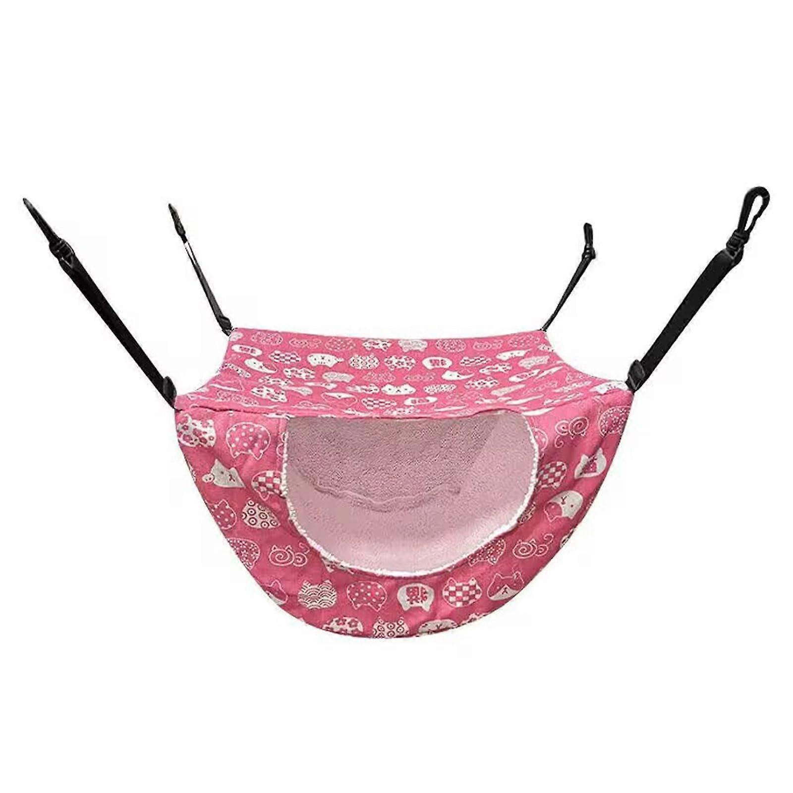 Adjustable Hanging Cat Hammock with Reinforced Ropes, SpaceSaving Elevated Bed for Cages and Windows