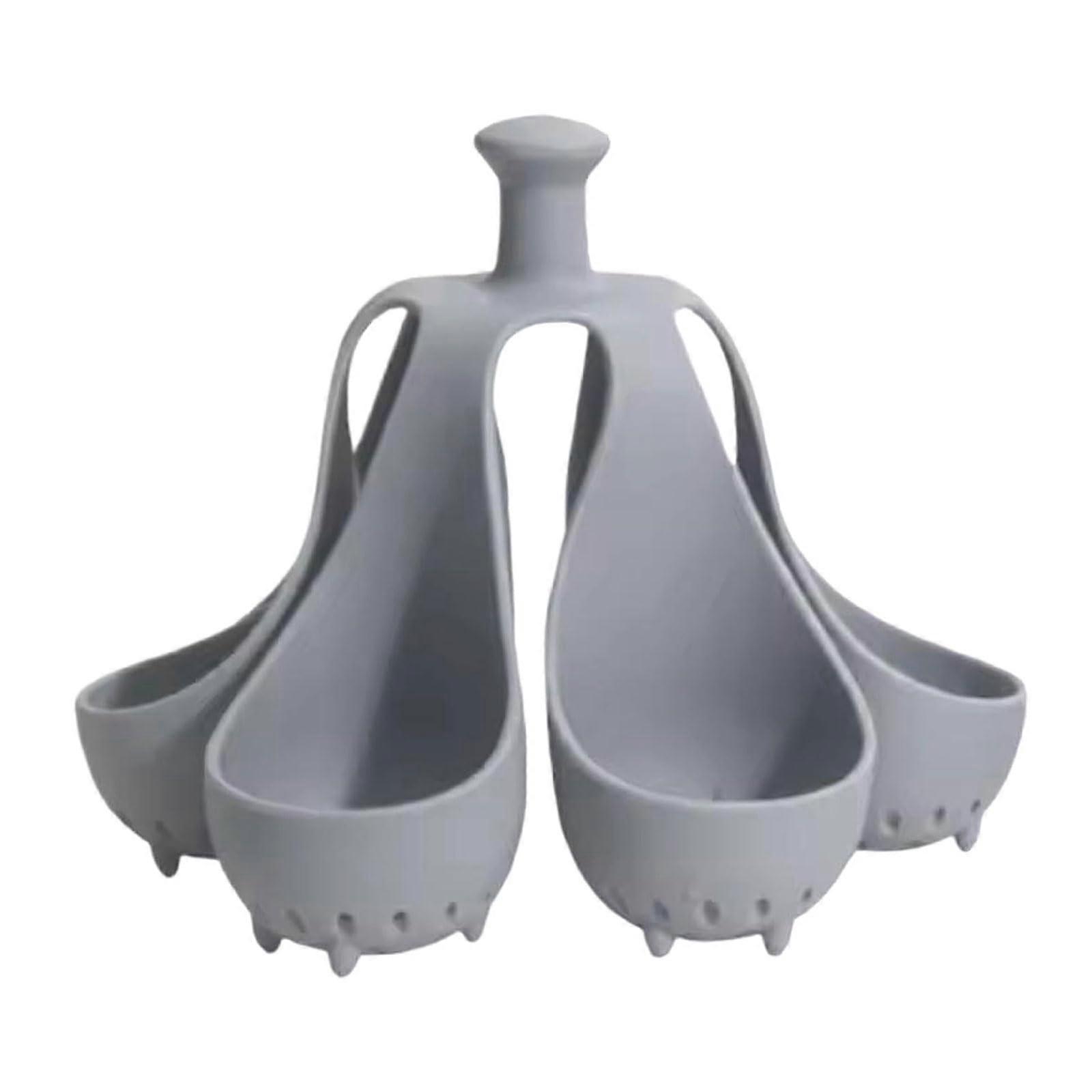 Silicone Egg Holder for Boiling and Storage, Dishwasher Safe Rack Fits 4 or 6 Eggs