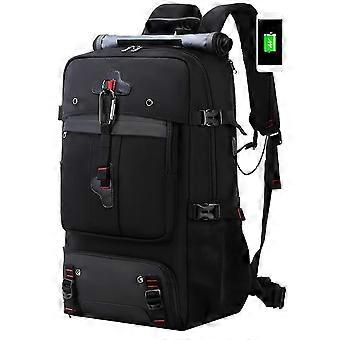 Large Hiking Backpack for Men Waterproof Outdoor Camping Travel Bag with Multi Compartments Black