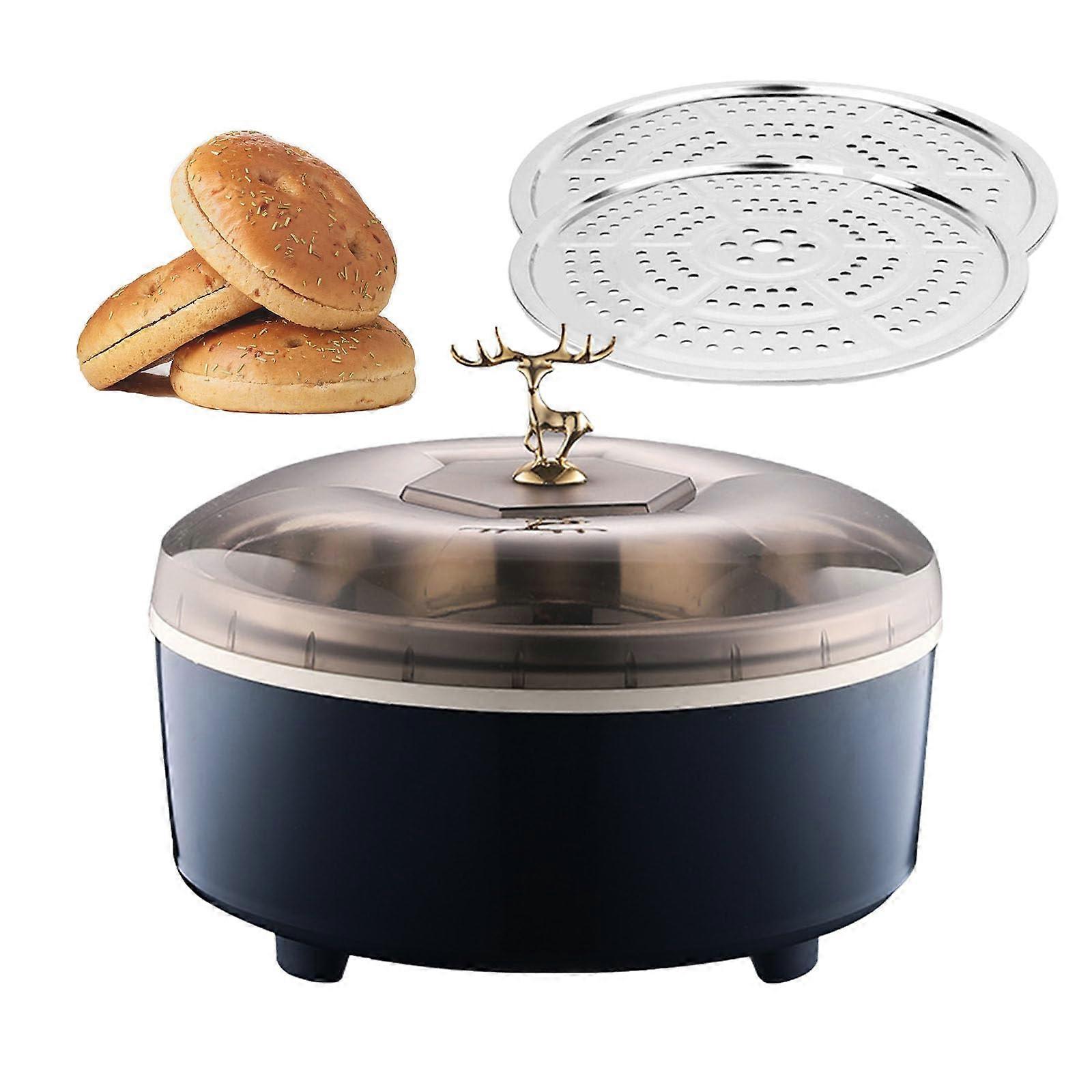 Dough Proofing Box with Adjustable Temperature and Timer, 5L Stainless Steel Dual Rack, Transparent Lid