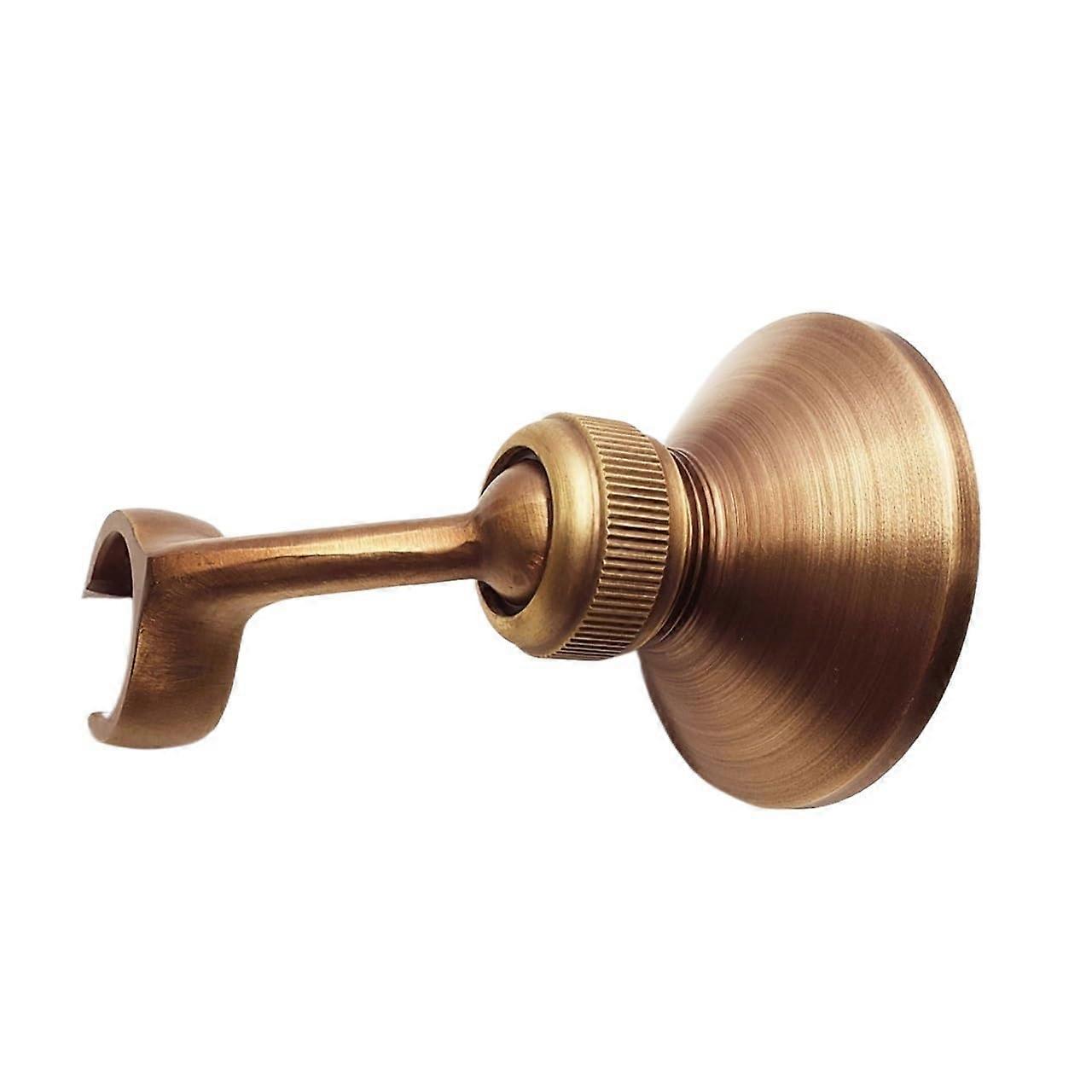 Antique Copper Adjustable Shower Head Holder with 360° Rotation, Universal Wall Mount Bracket