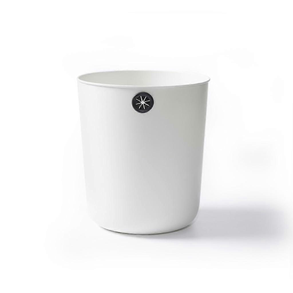 Plastic Trash Can for Kitchen, Small Round Lidless Waste Bin, Durable Thickened PP Basket for Home