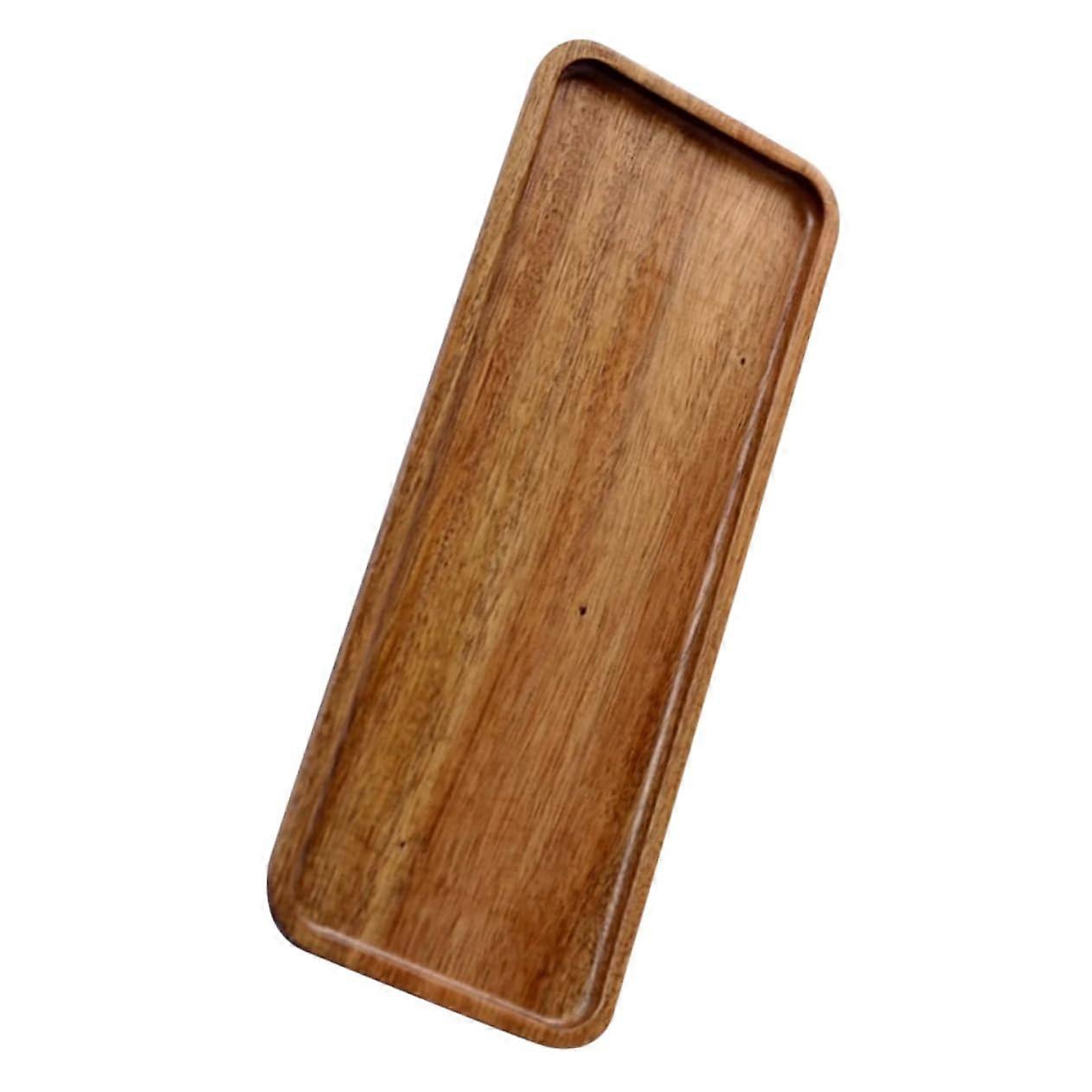 Wooden Serving Tray Rectangular Smooth Finish for Fruits Snacks Bread Desserts and Kitchen Storage