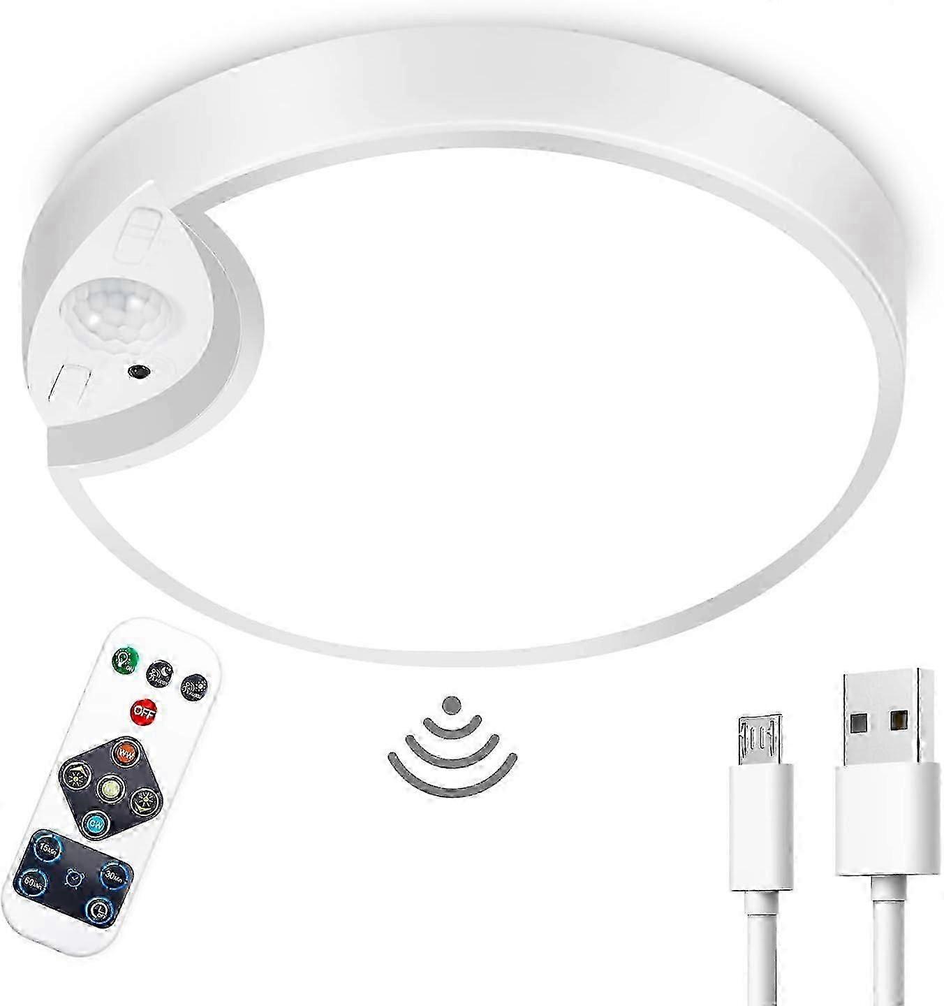 Rechargeable Motion Sensor Ceiling Light with Remote for Closet Wardrobef