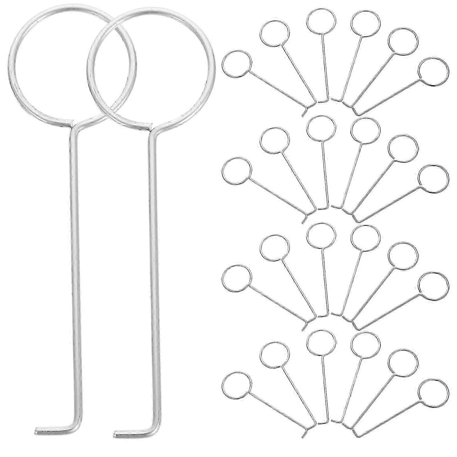 Shower Drain Grate Puller Iron Drain Key Lifting Hooks 50Pcs Set