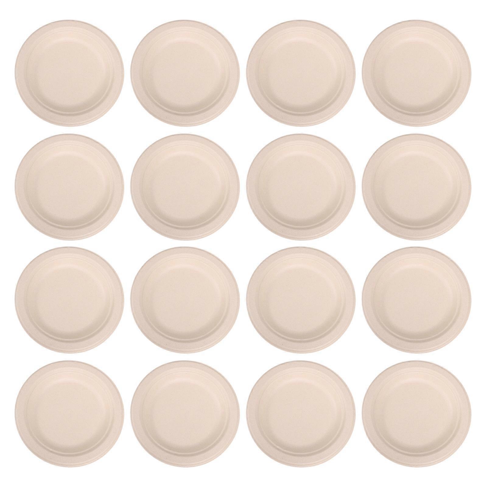 Paper Plate Beige Multi-Function Dessert Plate for Food Packing 50Pcs