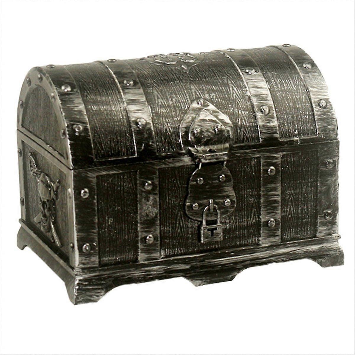 Ancient silver Hunt Pirate Hidden Box Plastic Decorative