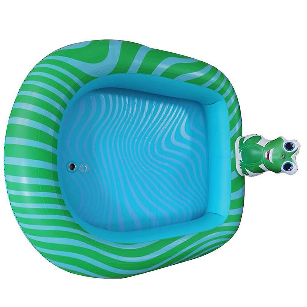 Swimming Pool Toy Inflatable Pool for Kids 2Pcs Green Frog Pattern Plaything