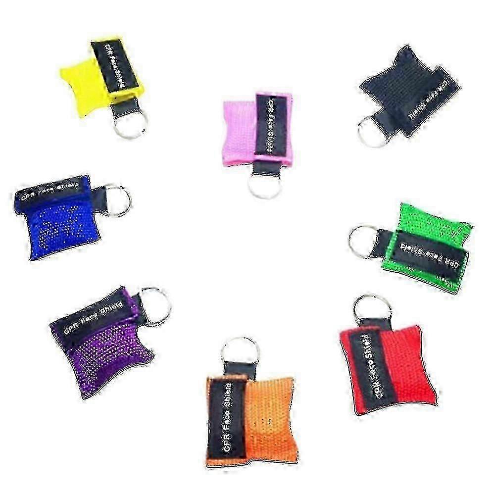 8 Pack CPR Mask Keychain Disposable First Aid Kit Essential