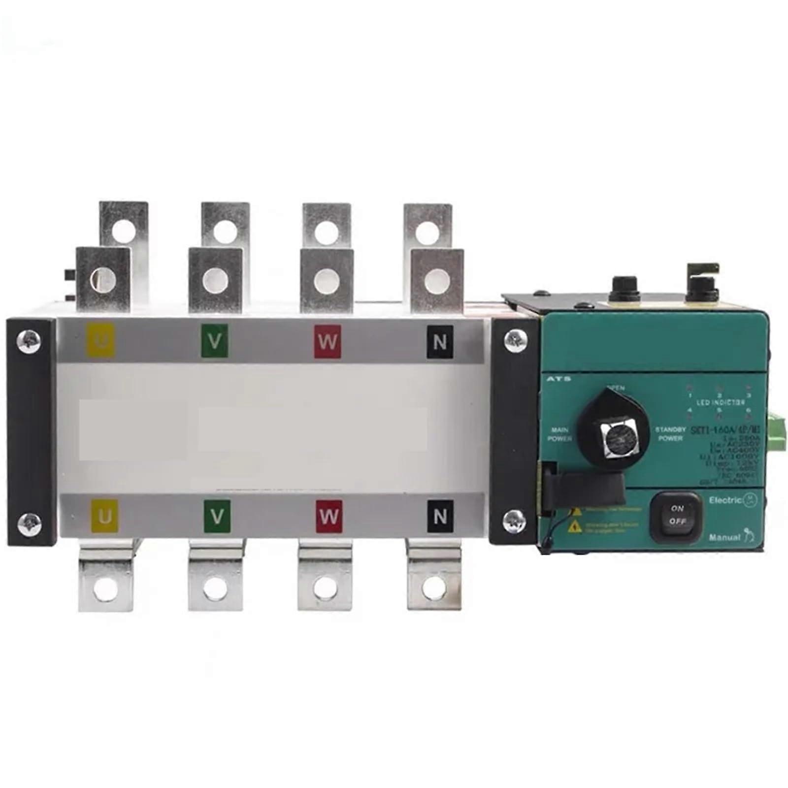 160A 4 Pole Automatic Transfer Switch Dual Power Generator Controller for Uninterrupted Supply