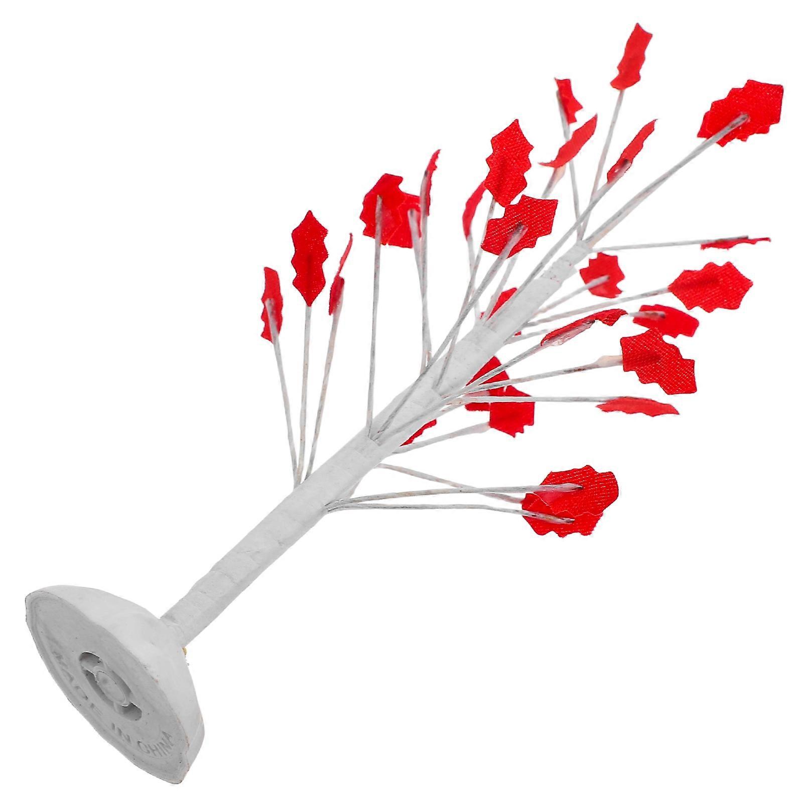 Red Miniature Trees Model Artificial Iron Trees for Train Dioramas