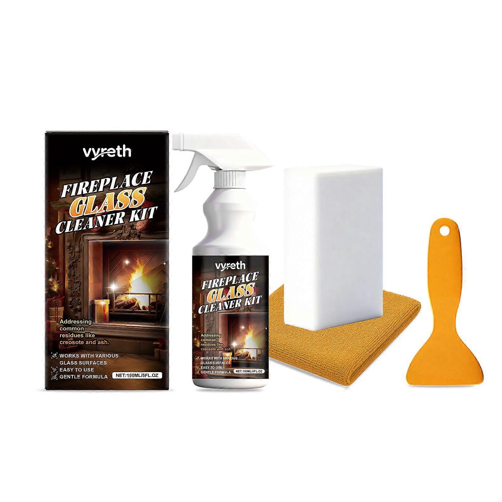 Vyreth Fireplace Glass Cleaning Set