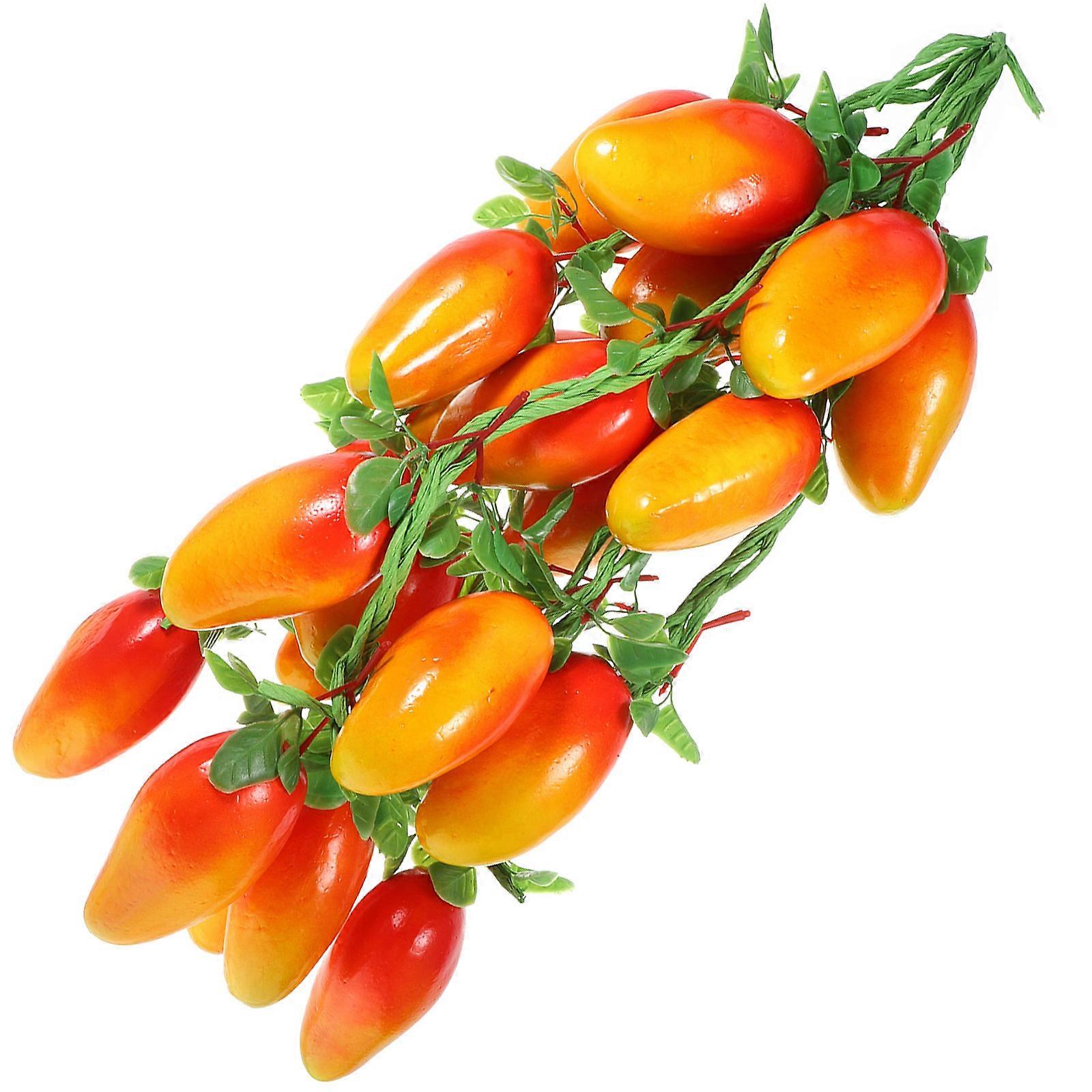 Simulated Mango Strings Artificial Hanging Fruit Strings for Decor 5Pcs