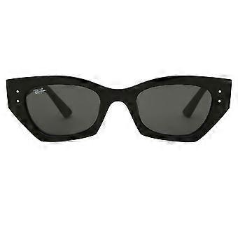 Ray-Ban RB4430F Zena Asian Fit 667787 Volledig Rand Zwarte Unisex Geometrische Zonnebril UV3 Origineel