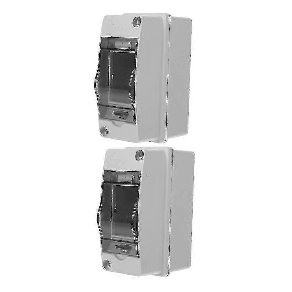 White Outdoor Waterproof Electrical Box with Transparent Window, Durable ABS Material, 2Pack