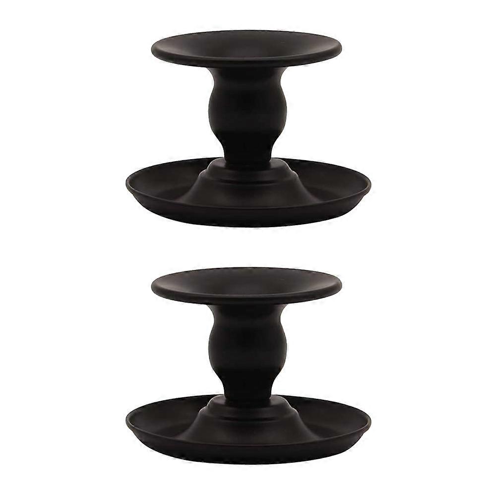 Creative Iron Candlestick Metal Ornament for Table Decor 2Pcs Set