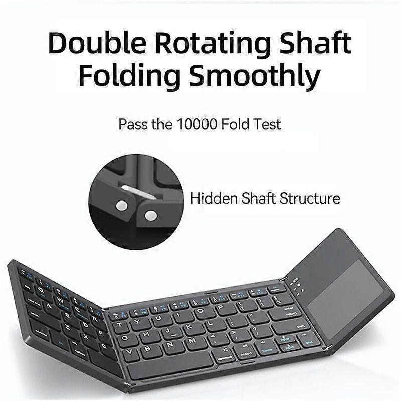 Folding keyboard Touchpad Bluetooth-compatible 3.0 Portable Wireless Keypad for Windows,Android,ios Tablet ipad Phone