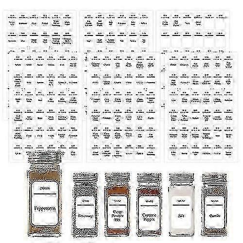 216 Pcs Spice Printed Jar Labels,l