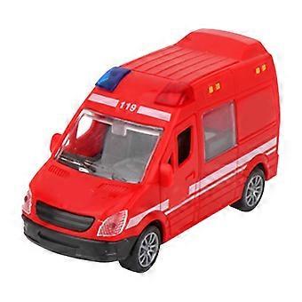 Feuerwehrauto-Spielzeug im Maßstab 1:36 mit zu öffnenden Türen und Gummireifen, robustes Kunststoffmodellauto für Kinder zum Rollenspiel