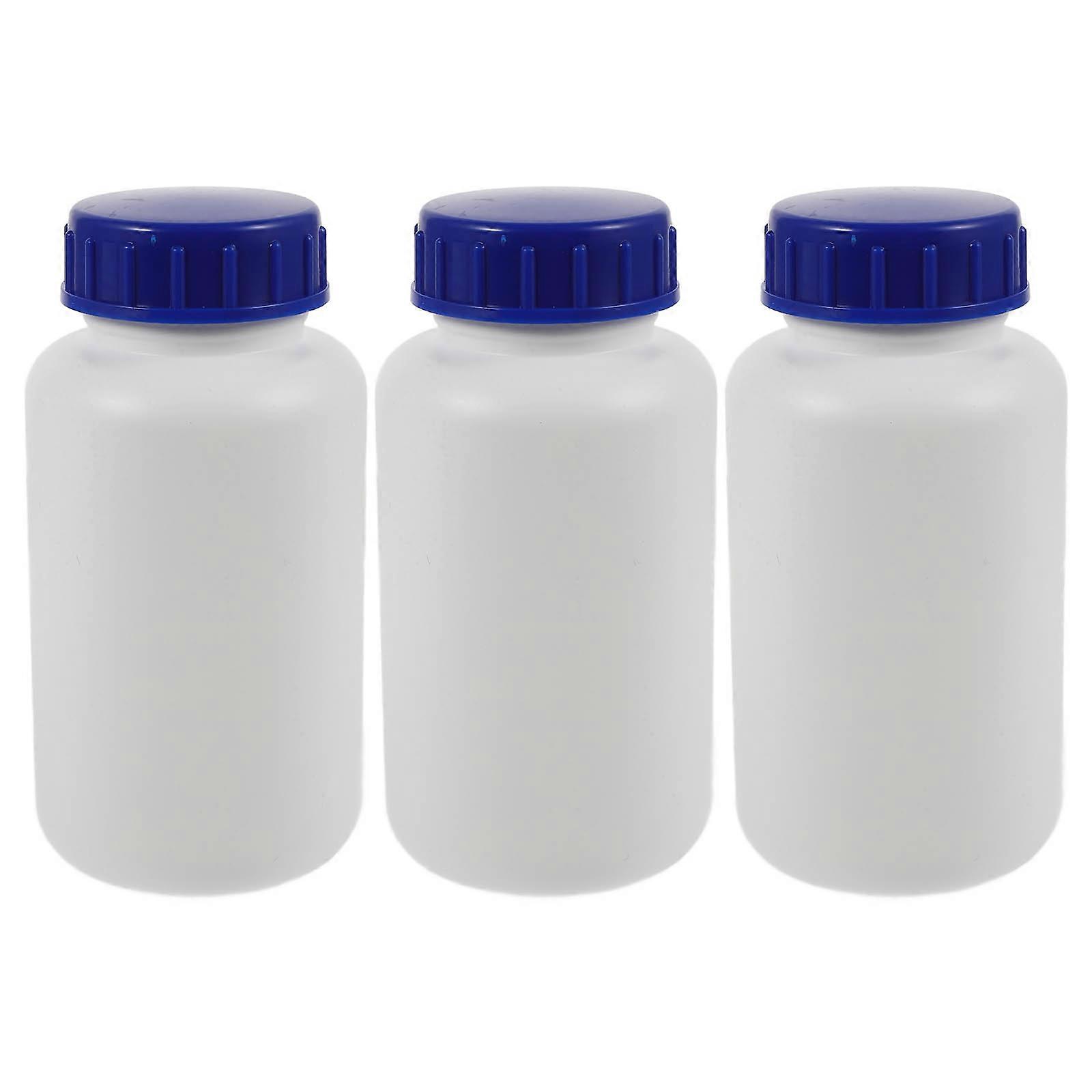 3pcs Sample Bottle 500ml Chemical Reagent Bottle Container Refillable Sample Bottle
