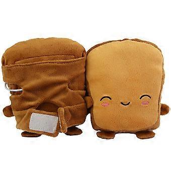 Warm Heated Gloves USB Heated Gloves with Adorable Bread Design 1Pair