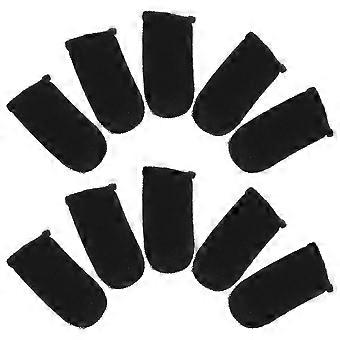 10pcs Non Sweat Breathable Gaming Finger Sleeves Ultra Thin Touchscreen Finger Gloves For Mobile Phone Games Black Finger Covers For Gamers