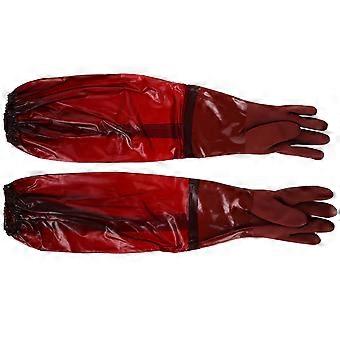 Extra lange Gummihandschuhe bis zum Ellenbogen, wasserdichte Handschuhe zum Geschirrspülen und Reinigen, dicke Fäustlinge für Gartenarbeit, Arbeiten im Freien, Schutz vor kaltem Wetter