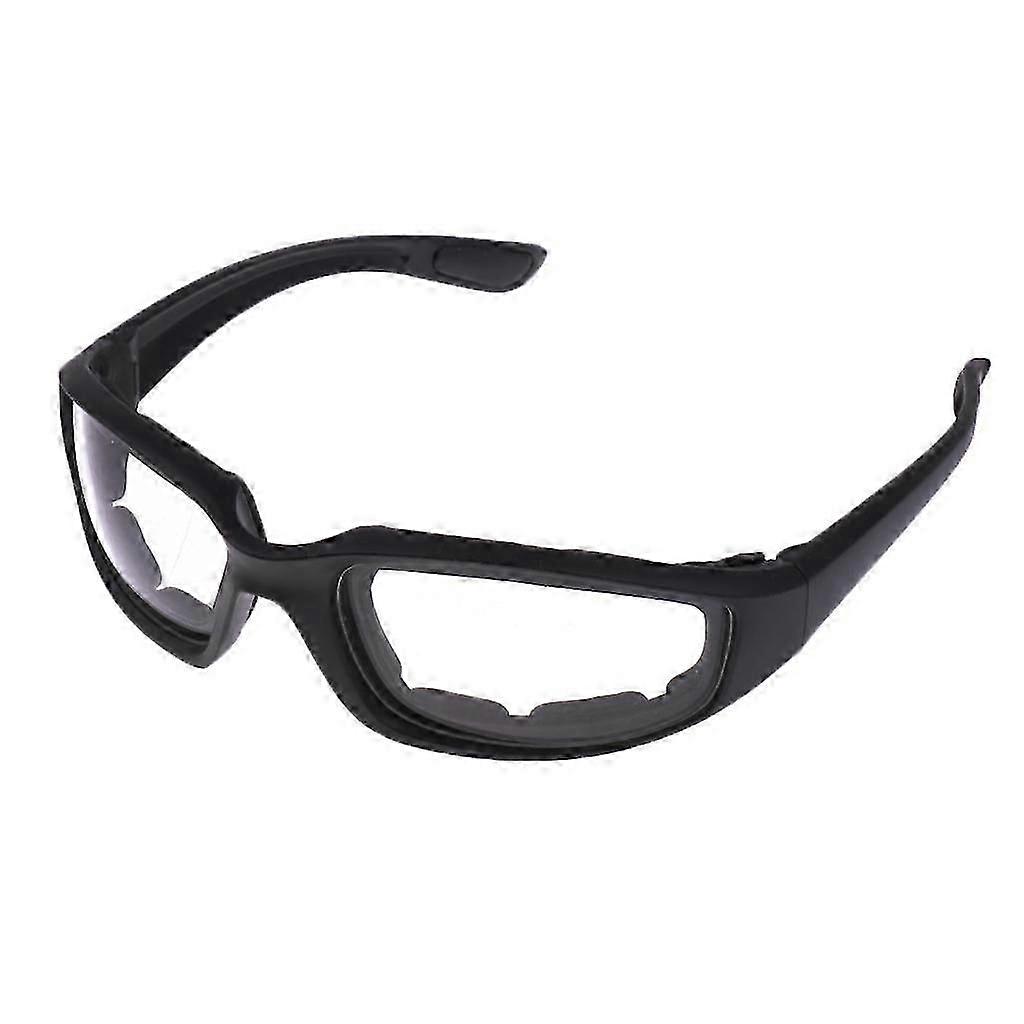 Motorcycle ATV Windproof Dustproof Riding Glasses Padded Comcompatible withtable Clear