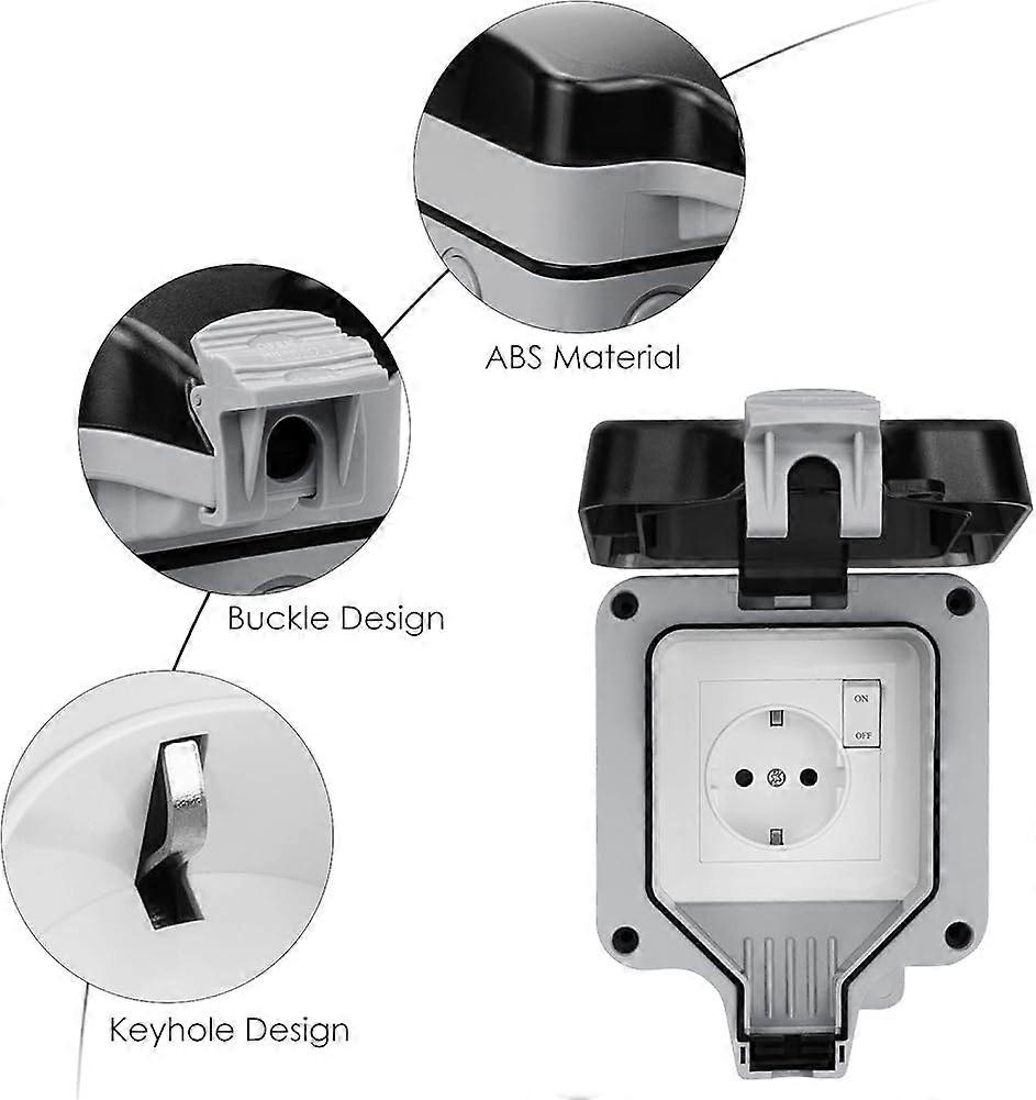 Ip66 Waterproof Socket Power Strip with Switch and Waterproof Junction Box