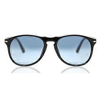 Persol PO9649S 95/Q8 Full Rim Black Men Oval Sunglasses UV2 Original