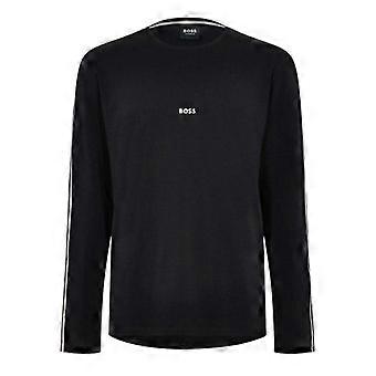 Boss Mens Unique Striped Jersey Long-Sleeved T-Shirt