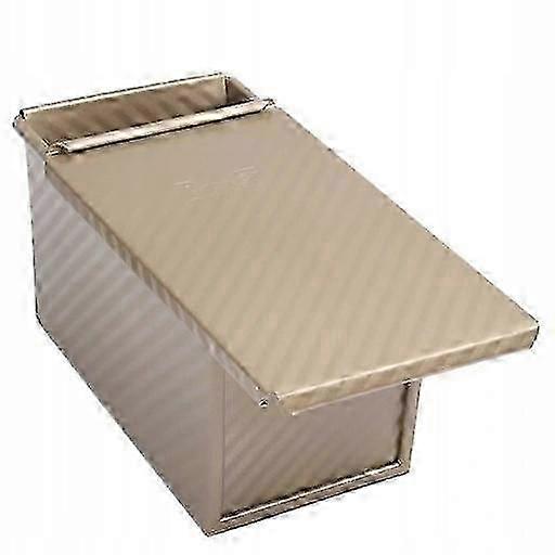 Rectangular non-stick loaf tin with lid and fluted sides