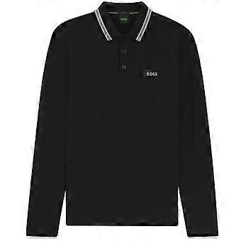 Boss Herren Plisy Langarm-Poloshirt