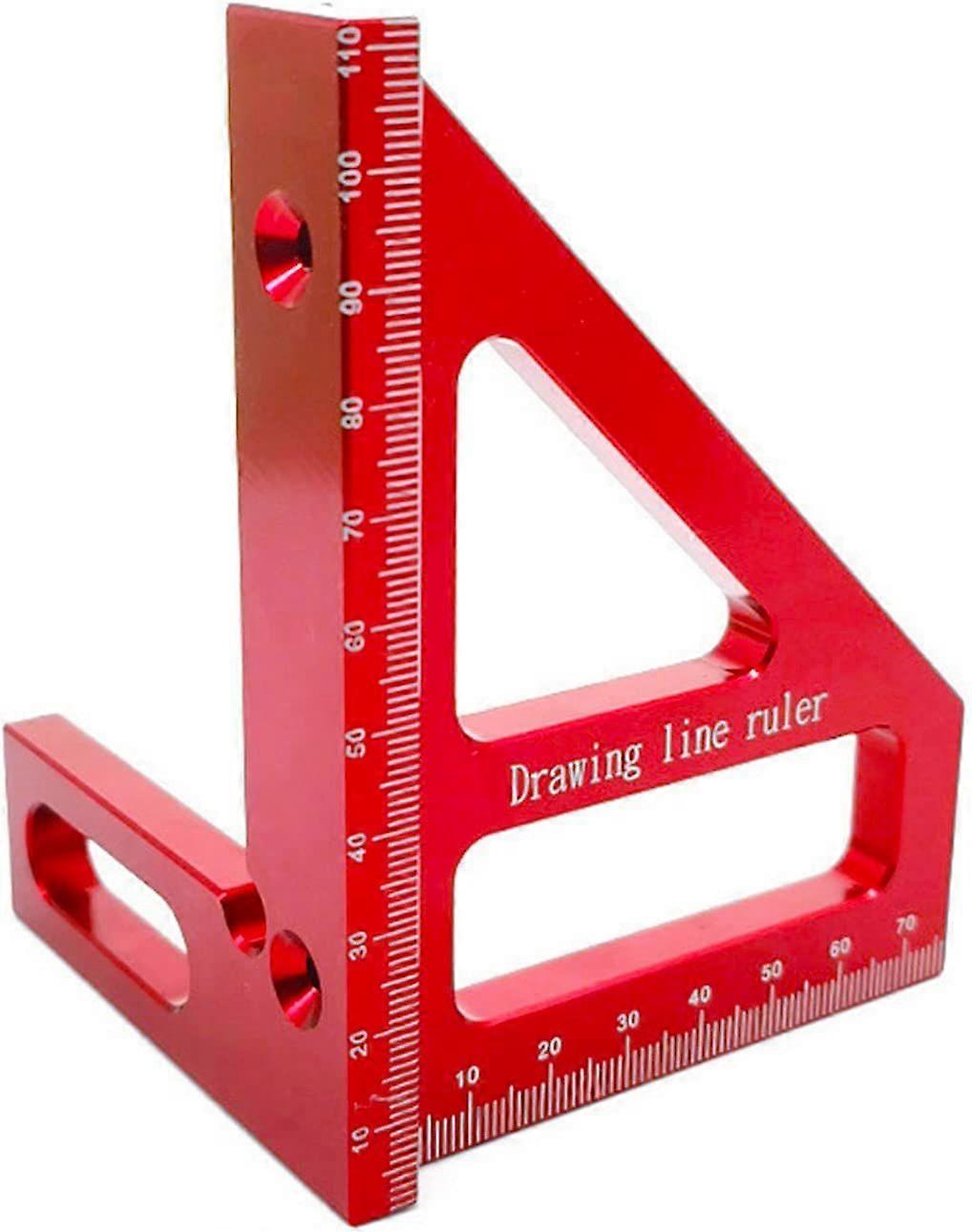 3D Multi Angle Measuring Ruler - 45 90 Degree Triangle Scriber Square Protractor, Miter Triangle Ruler Measuring Tool for Engineer