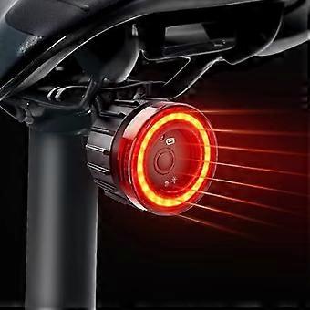 Cykelbaglygte,Smart cykelbaglygte,USB-C genopladelig cykellygte med bremsefølende bevægelsesregistrering,Lysfølende bumpføler...