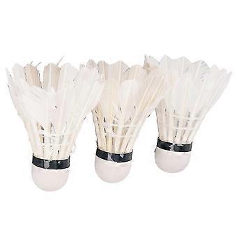3pcs Goose Feather Badminton Professional Stable Durable White Shuttlecocks compatible with Indoor Outdoor Sports