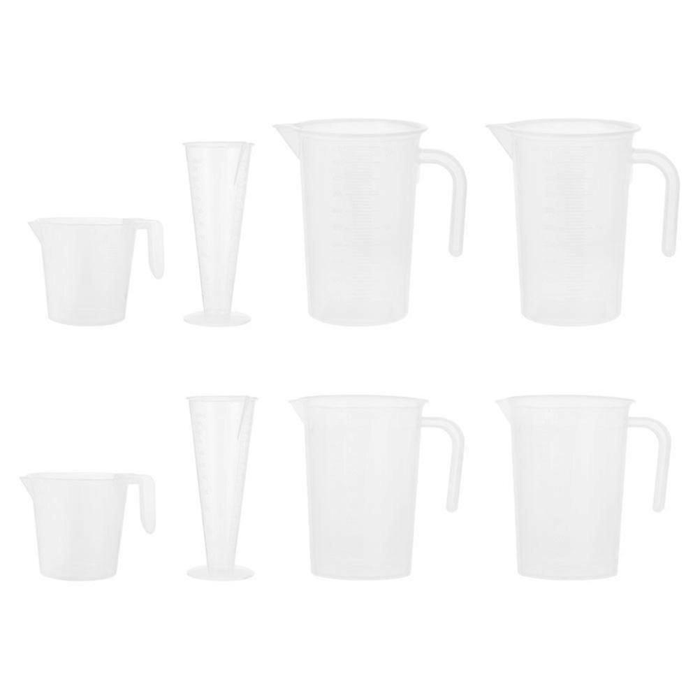 Baking Measuring Cup Set | Plastic | Transparent | 8Pcs | 17X10.5cm | Comfortable Grip