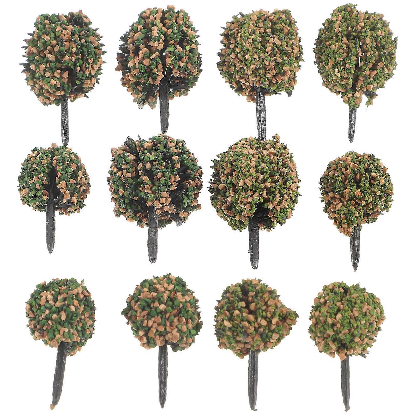 Assorted Color Plastic Bush Cluster for Model Trees Sand Table Decor 2 Boxes