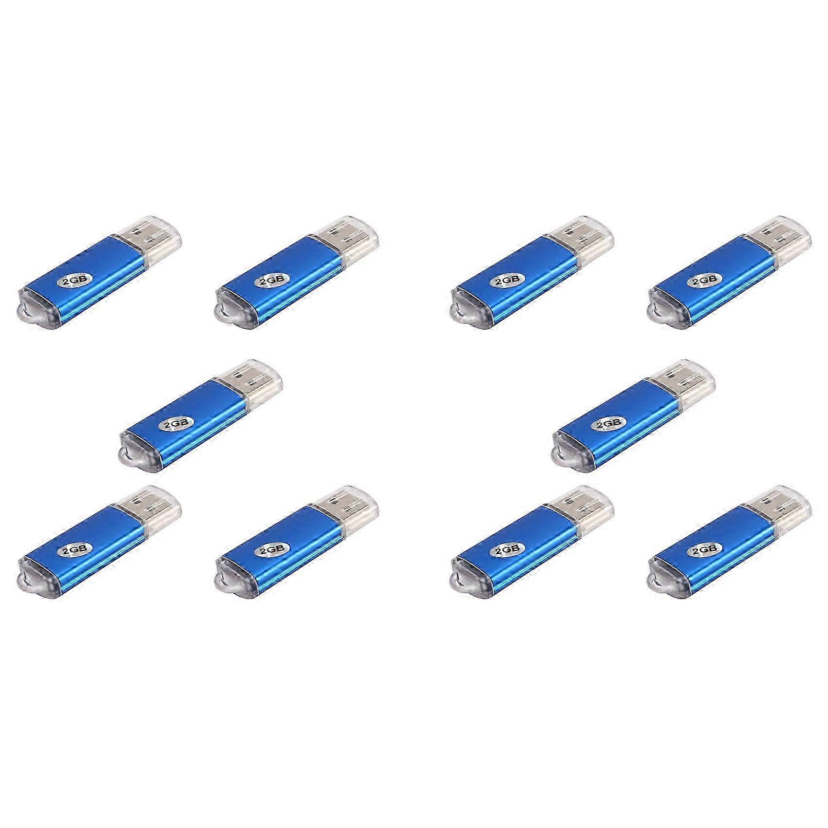 10X 2GB USB 2.0 Flash U Disk Blue DI