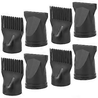 Black Hair Dryer Nozzles and Combs for Hair Use Nylon 10Pcs Set