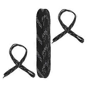 Durable Ice Hockey Skate Laces Black Color 2Pairs compatible with Shoe Use