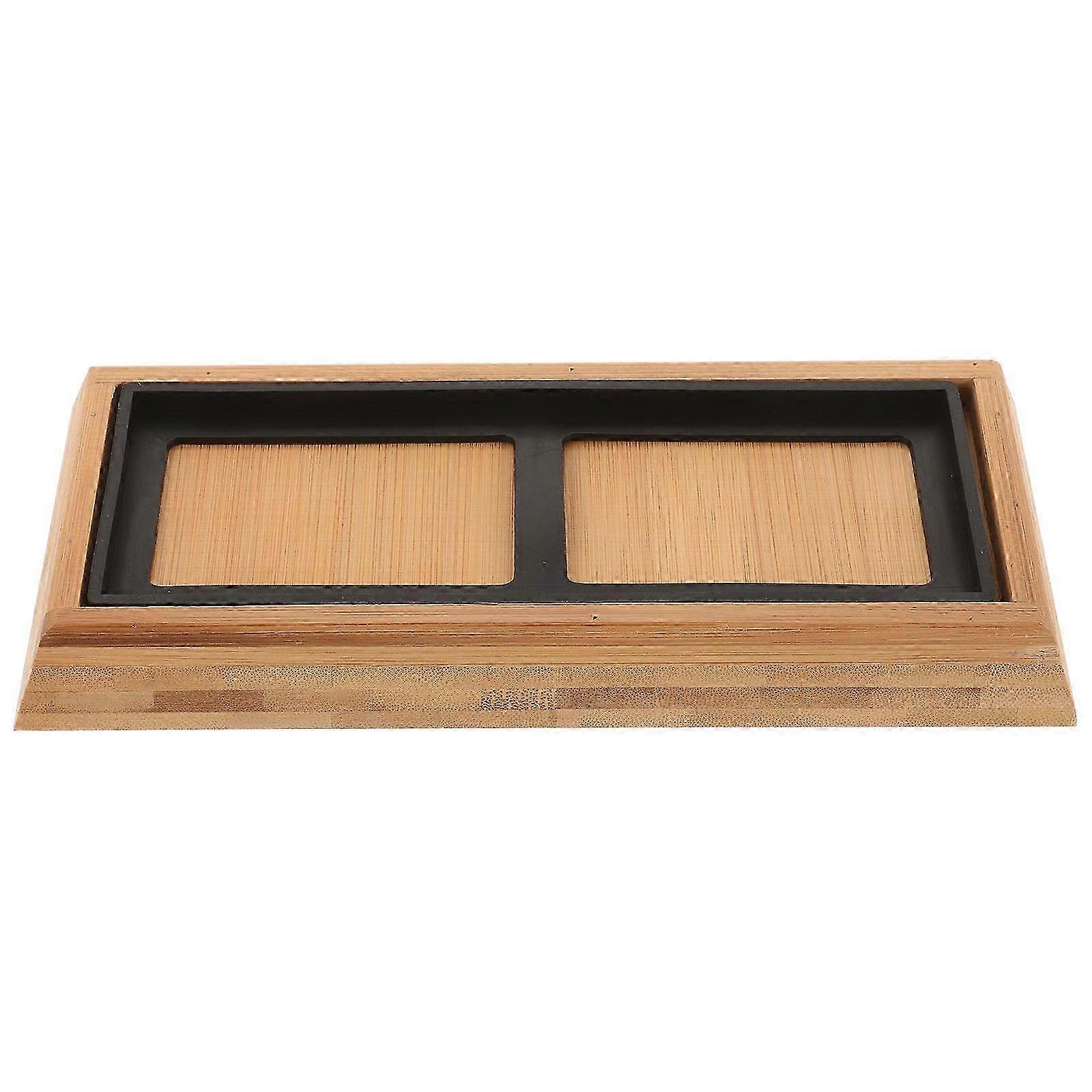 Sharpening Block Base Bamboo Whetstone Holder Rectangular Shape Fixation For Housewives 1 Set