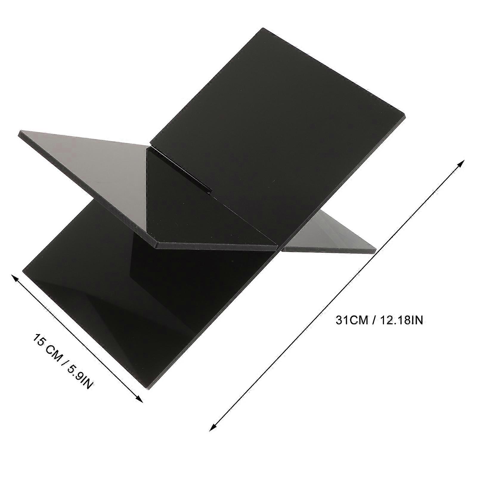 Reading Holder Book Stand Multi-Function for Daily Use Black Acrylic