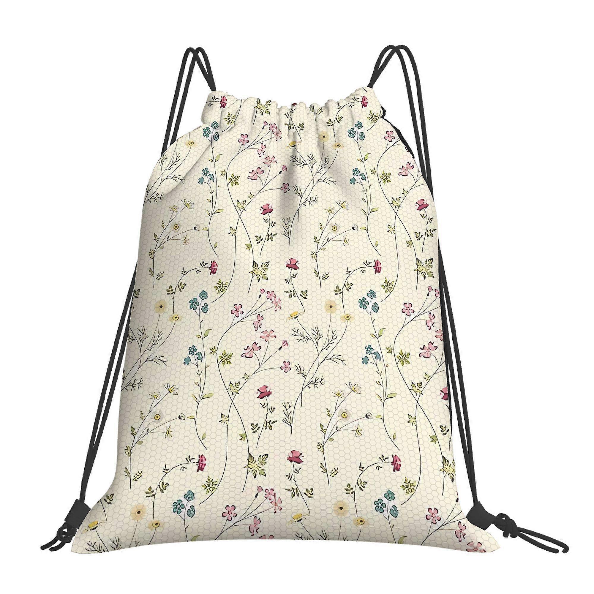 2D Flat Drawstring Bag, Embossed Drawstring Pouch Backpack, 2D Flat-Cqazw
